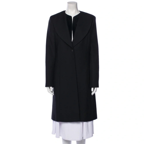 Balenciaga Virgin Wool Black Coat